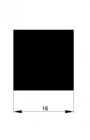 ČTYŘHRAN  16x16 tažený h11 / 3m