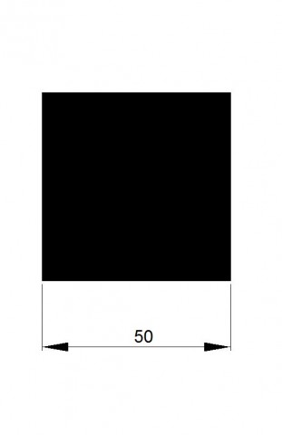 ČTYŘHRAN  50x50 tažený h11 / 3m