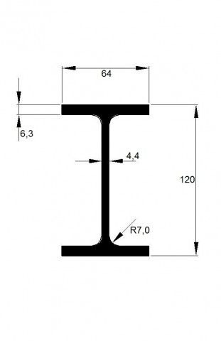 IPE 120 / přesné délky