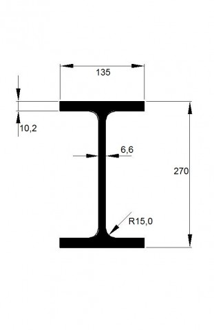 IPE 270 / přesné délky