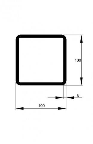 JEKL   NEREZ  100x100x8 / 6m