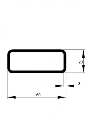 JEKL  60x20x3 / 6m