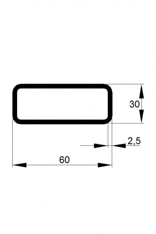 JEKL  60x30x2,5 / 6m