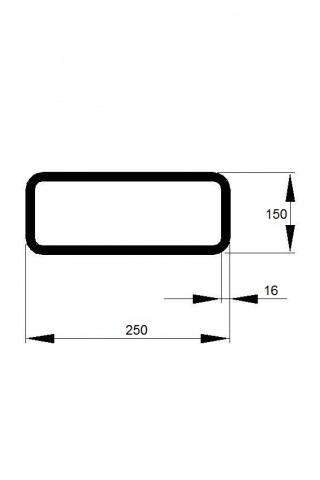 JEKL 250x150x16 / 6m