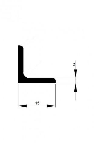 L  15x15x2 / 6m - HLINÍK