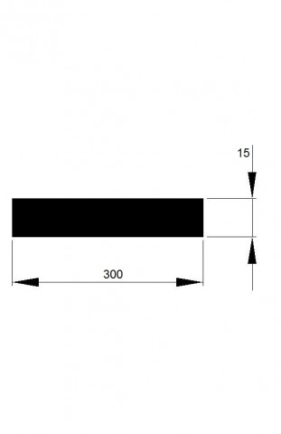 OCEL ŠIROKÁ 300x15 / 6m