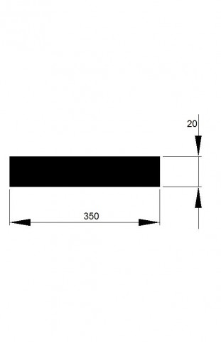 OCEL ŠIROKÁ 350x20 / 6m