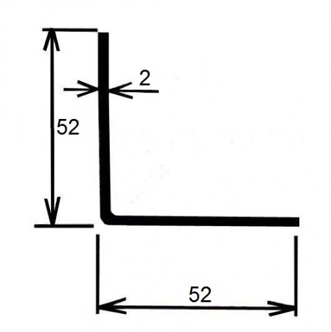 JEKL otevřený L 52x52x2 / 6m perforovaný