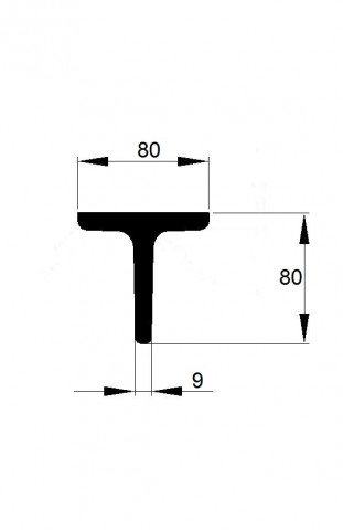 T  80x80x 9 / 6m