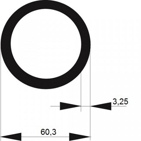 TRUBKA  ZN SVAŘOVANÁ 60,3x3,25 / 6m