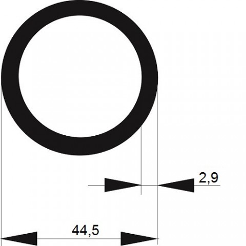 TRUBKA BEZEŠVÁ   44,5x 2,9 / 6m