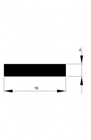 TYČ PLOCHÁ  16x 4 / 6m