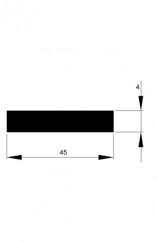 TYČ PLOCHÁ  45x 4 / 6m