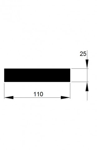 TYČ PLOCHÁ 110x25 / 6m