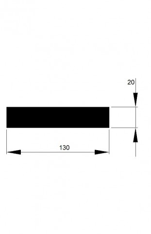 TYČ PLOCHÁ 130x20 tažená h11 / 3m