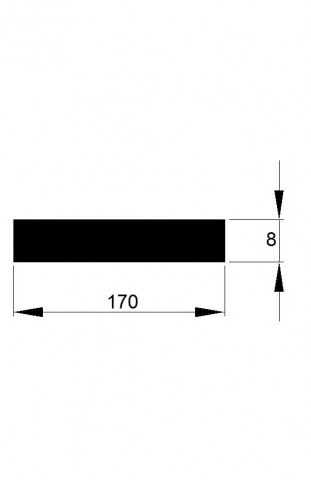 OCEL ŠIROKÁ 170x 8 / 6m