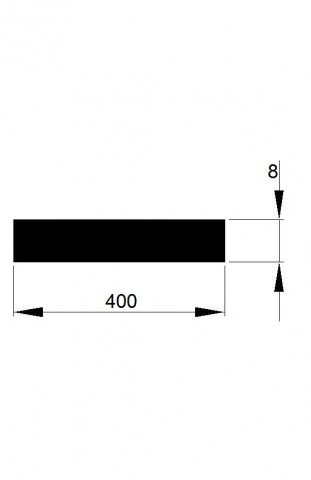 OCEL ŠIROKÁ 400x 8 / 6m