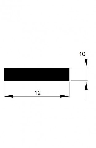 TYČ PLOCHÁ  12x10 tažená h11 / 3m