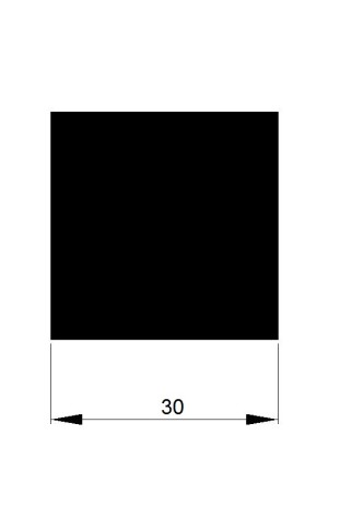 ČTYŘHRAN  30x30 tažený h11 / 3m