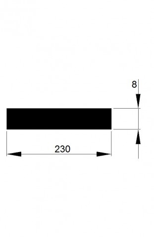 OCEL ŠIROKÁ 230x 8 / 6m