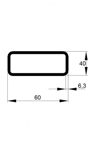 JEKL  60x40x6,3 / 6m