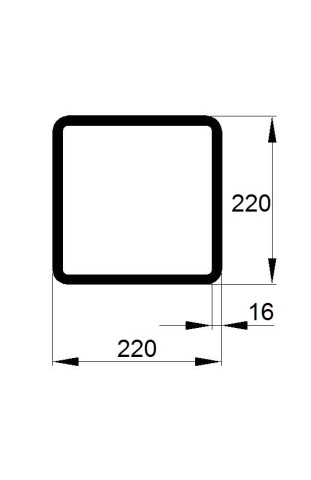 JEKL 220x220x16 / 6m