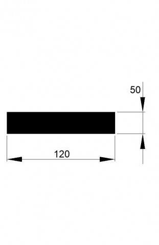 TYČ PLOCHÁ 120x50 / 6m