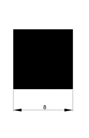 ČTYŘHRAN   8x8 tažený - na klíny / 3m