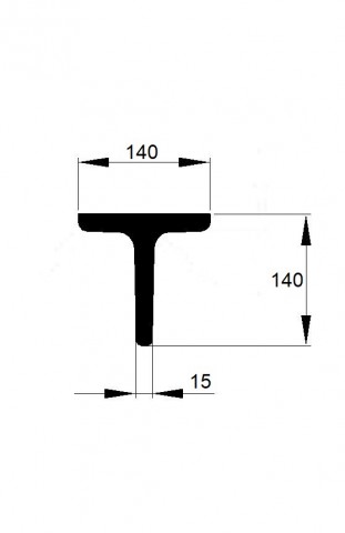 T 140x140x15 / 6m