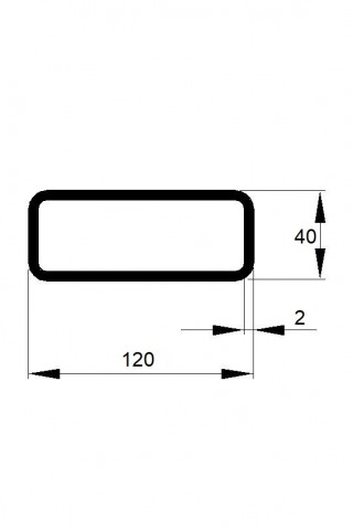 JEKL 120x40x2 / 6m