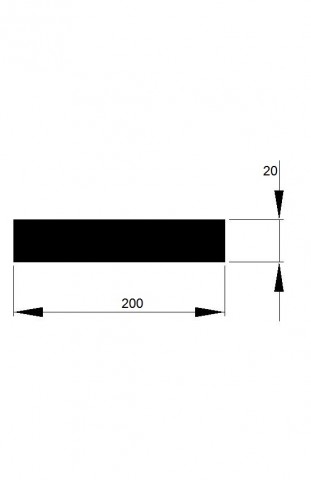 OCEL ŠIROKÁ 200x20 tažená h11 / 3m