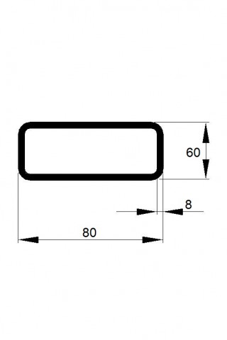 JEKL  80x60x8 / 6m