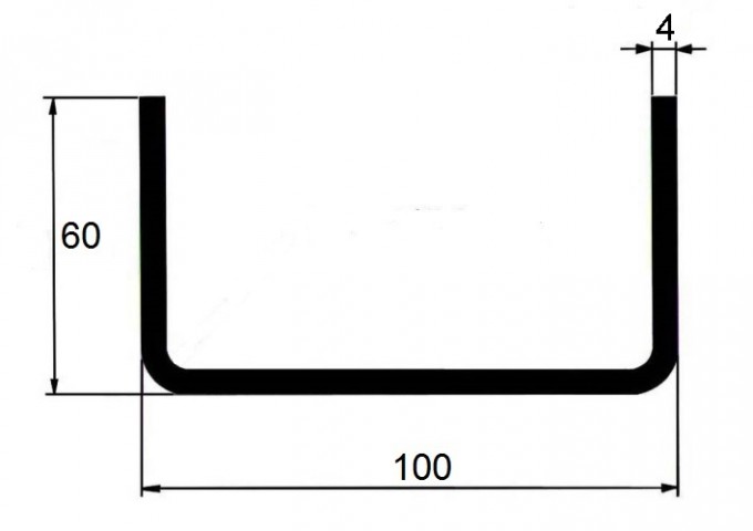 JEKL otevřený U 100x60x4 / 6m