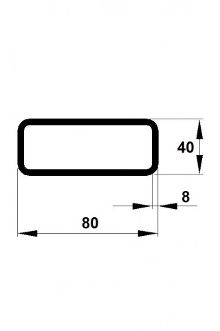 JEKL  80x40x8 / 12m