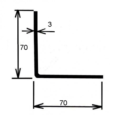 JEKL otevřený L 70x70x3 / 6m