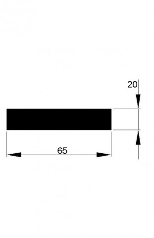 TYČ PLOCHÁ  65x20 tažená h11 / 3m