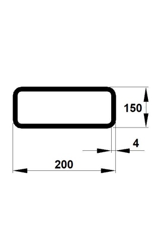 JEKL 200x150x4 / 6m