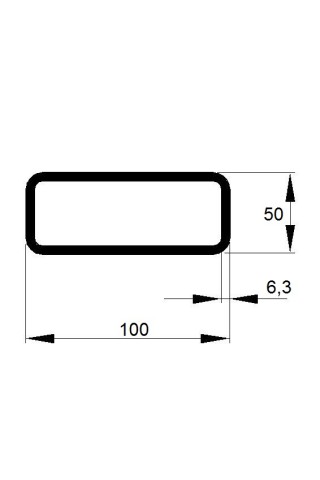 JEKL 100x50x6,3 / 6m