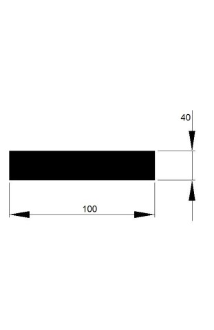 TYČ PLOCHÁ 100x40 tažená h11 / 3m