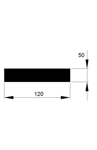 TYČ PLOCHÁ 120x50 / 6m