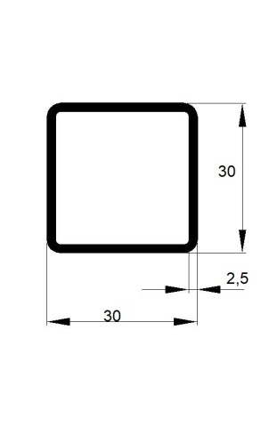 JEKL  30x30x2,5 / 6m