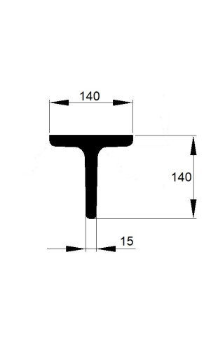 T 140x140x15 / 12m