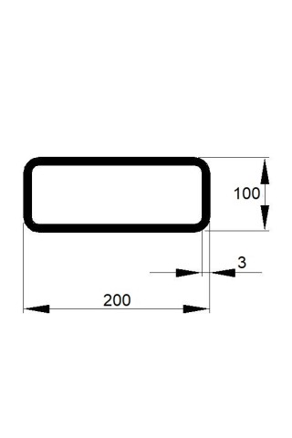 JEKL 200x100x3 / 6m