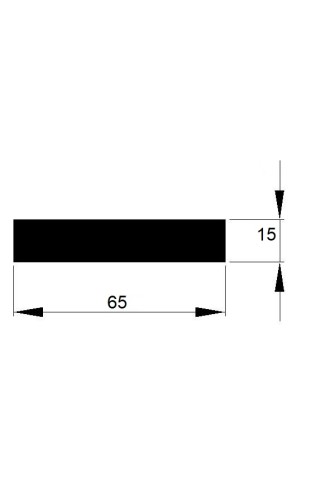 TYČ PLOCHÁ  65x15 / 6m