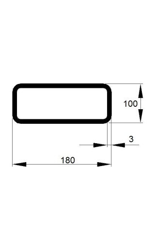 JEKL 180x100x3 / 6m