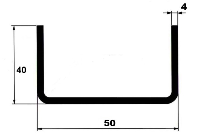 JEKL otevřený U  50x40x4 / 6m