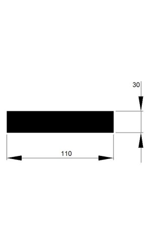 TYČ PLOCHÁ 110x30 / 6m