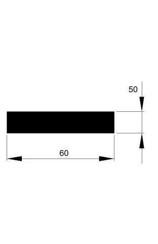 TYČ PLOCHÁ  60x50 / 6m