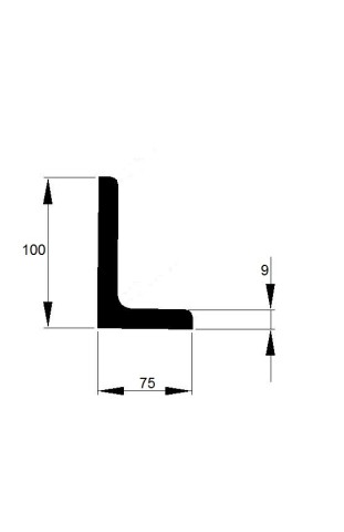 L 100x75x 9 / 6m