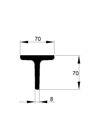 T  70x70x8 / 12m
